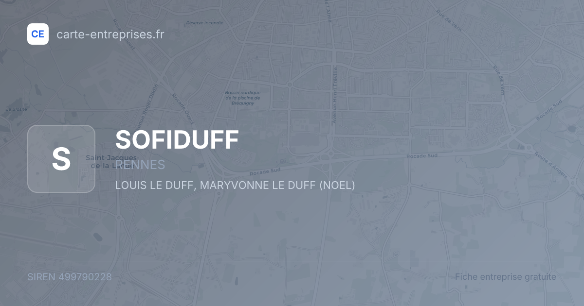 SOFIDUFF — 499790228 — fiche entreprise