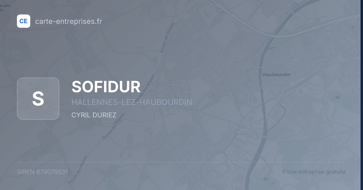 SOFIDUR — 879079531 — fiche entreprise