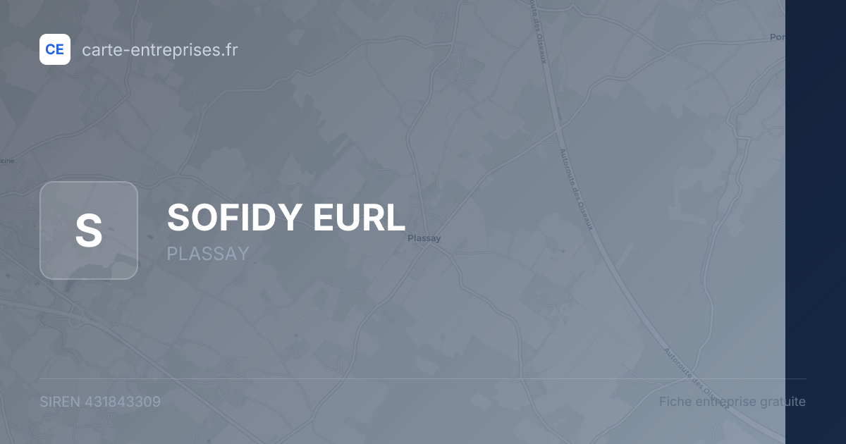 SOFIDY EURL — 431843309 — fiche entreprise