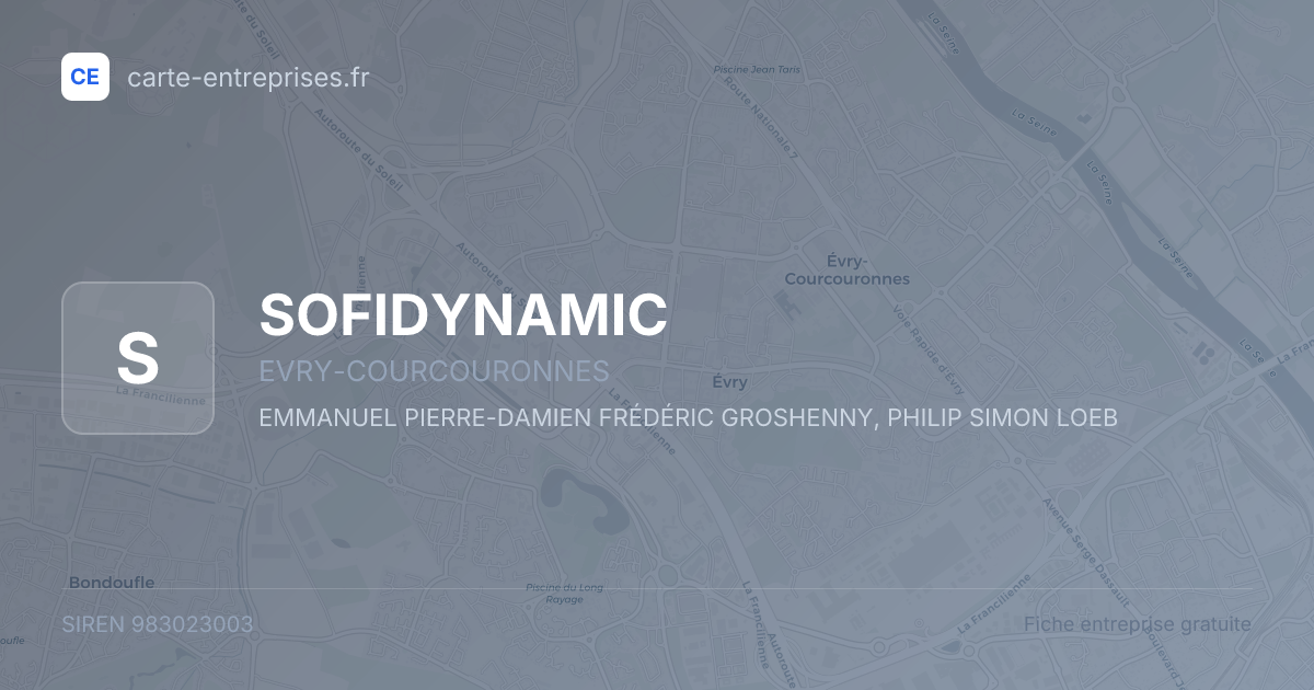 SOFIDYNAMIC — 983023003 — fiche entreprise