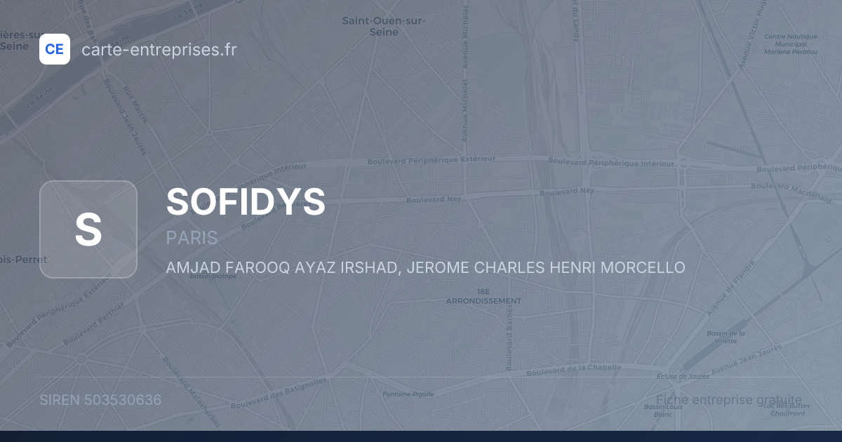 SOFIDYS — 503530636 — fiche entreprise