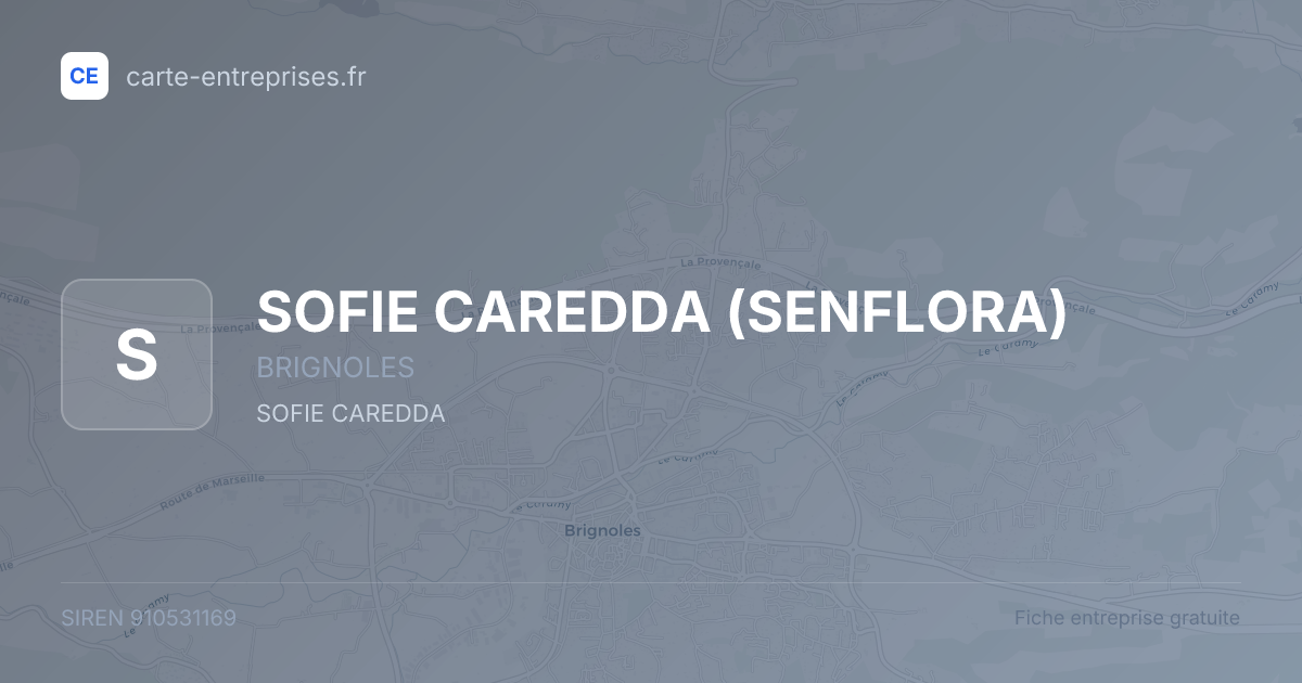SOFIE CAREDDA (SENFLORA) — 910531169 — fiche entreprise