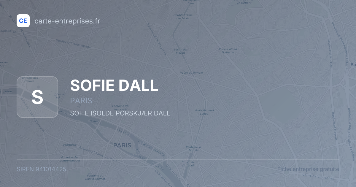 SOFIE DALL — 941014425 — fiche entreprise