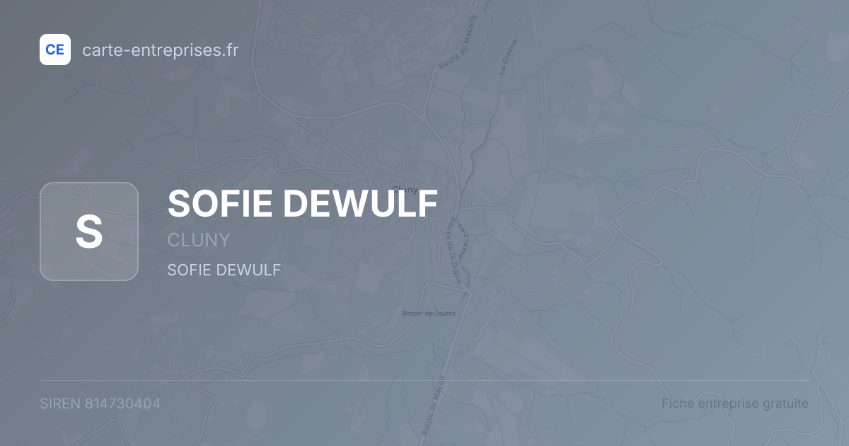 SOFIE DEWULF — 814730404 — fiche entreprise