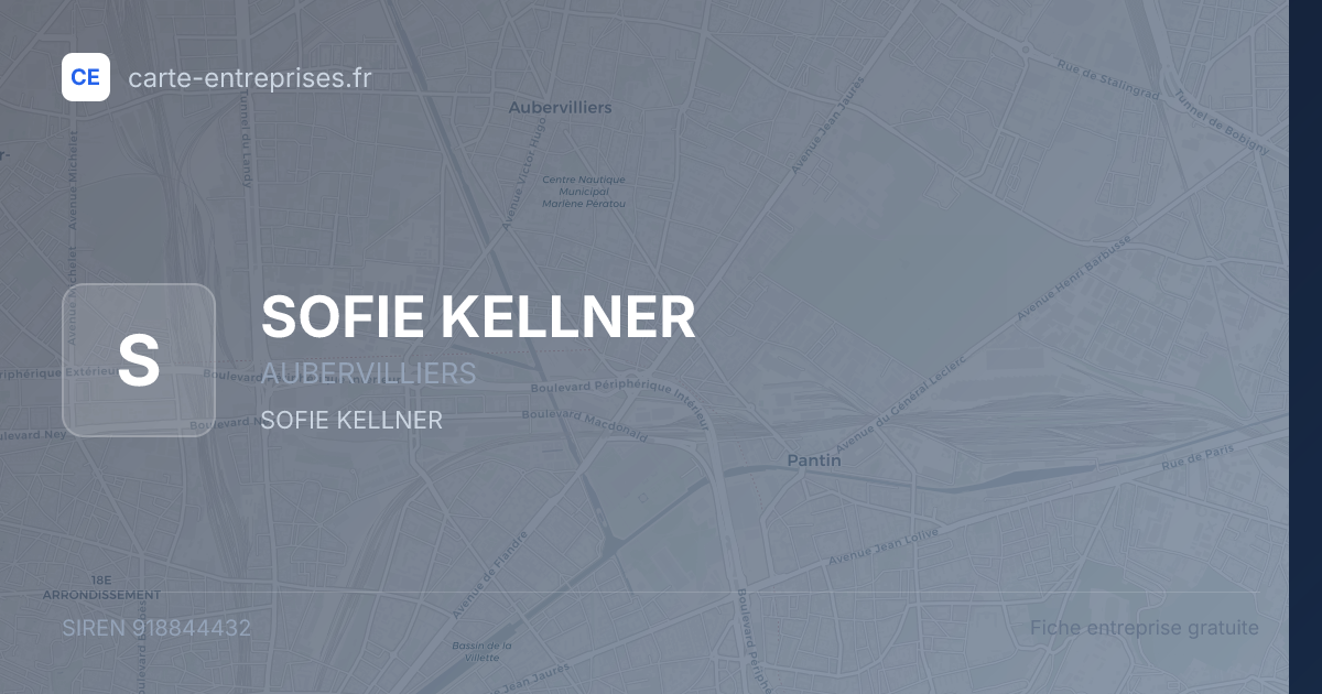 SOFIE KELLNER — 918844432 — fiche entreprise