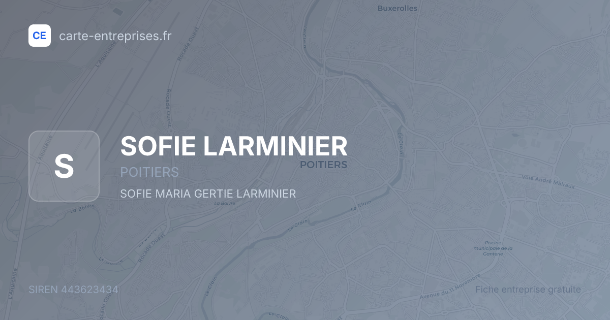SOFIE LARMINIER — 443623434 — fiche entreprise