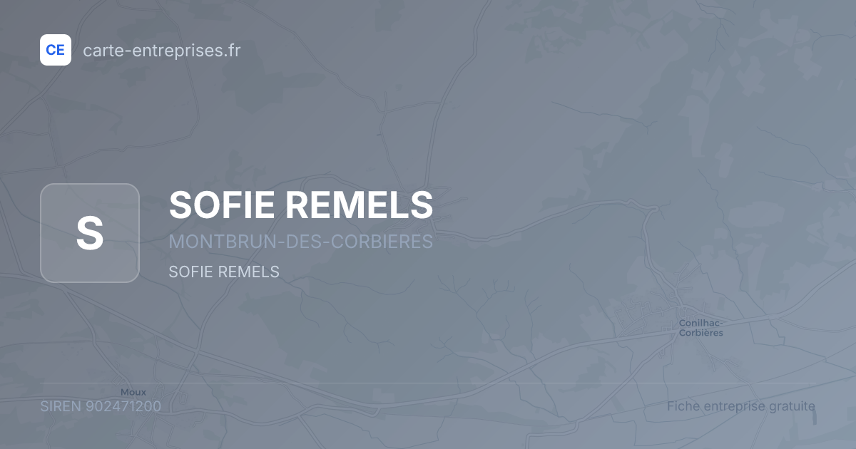 SOFIE REMELS — 902471200 — fiche entreprise