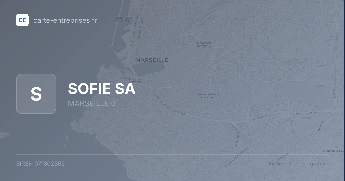 SOFIE SA — 071802862 — fiche entreprise
