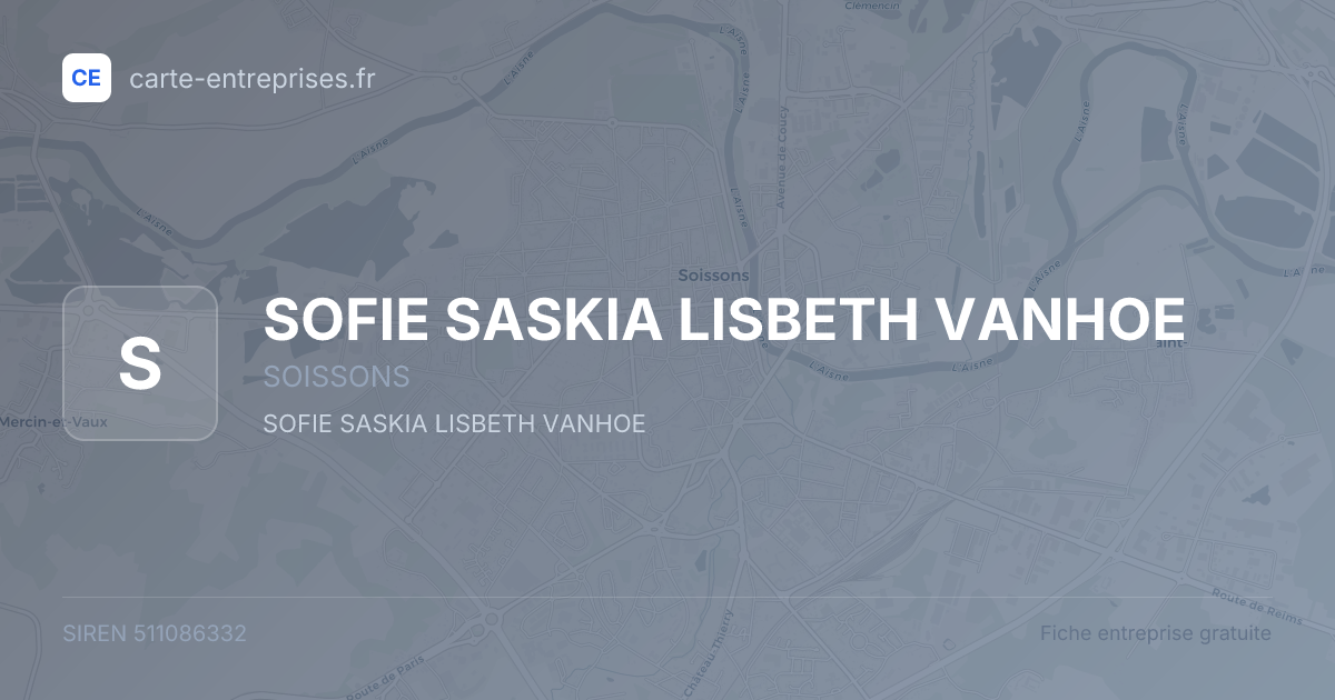 SOFIE SASKIA LISBETH VANHOE — 511086332 — fiche entreprise