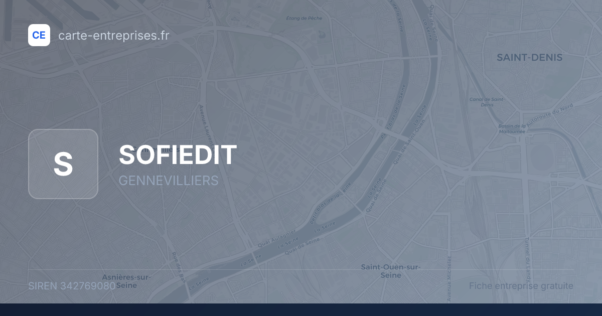 SOFIEDIT — 342769080 — fiche entreprise