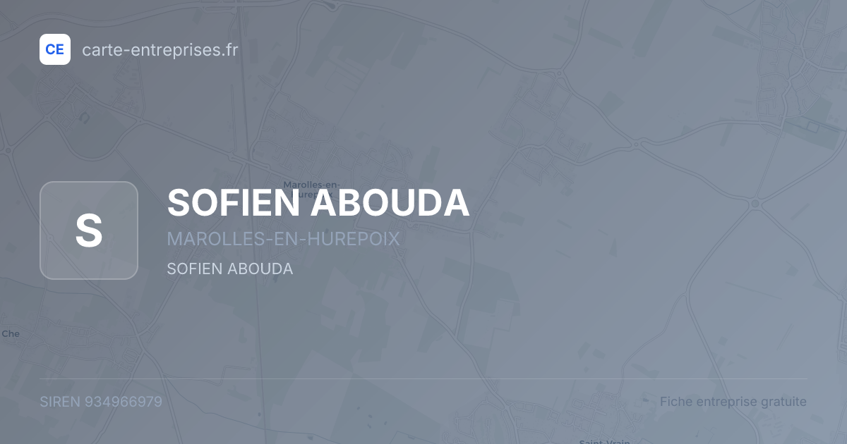 SOFIEN ABOUDA — 934966979 — fiche entreprise