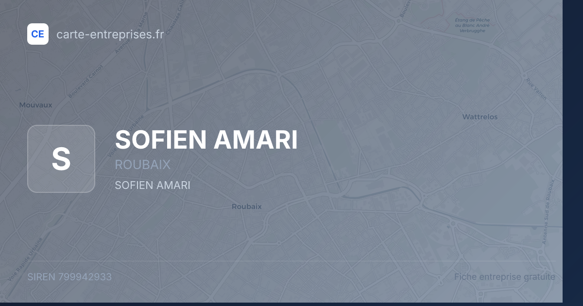 SOFIEN AMARI — 799942933 — fiche entreprise