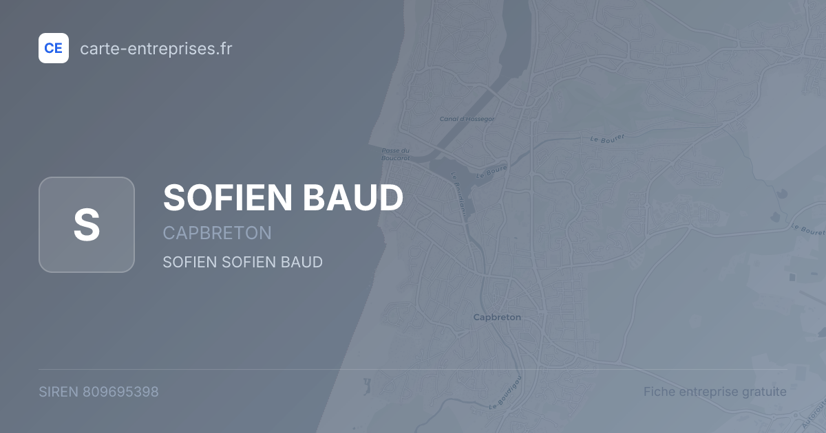 SOFIEN BAUD — 809695398 — fiche entreprise