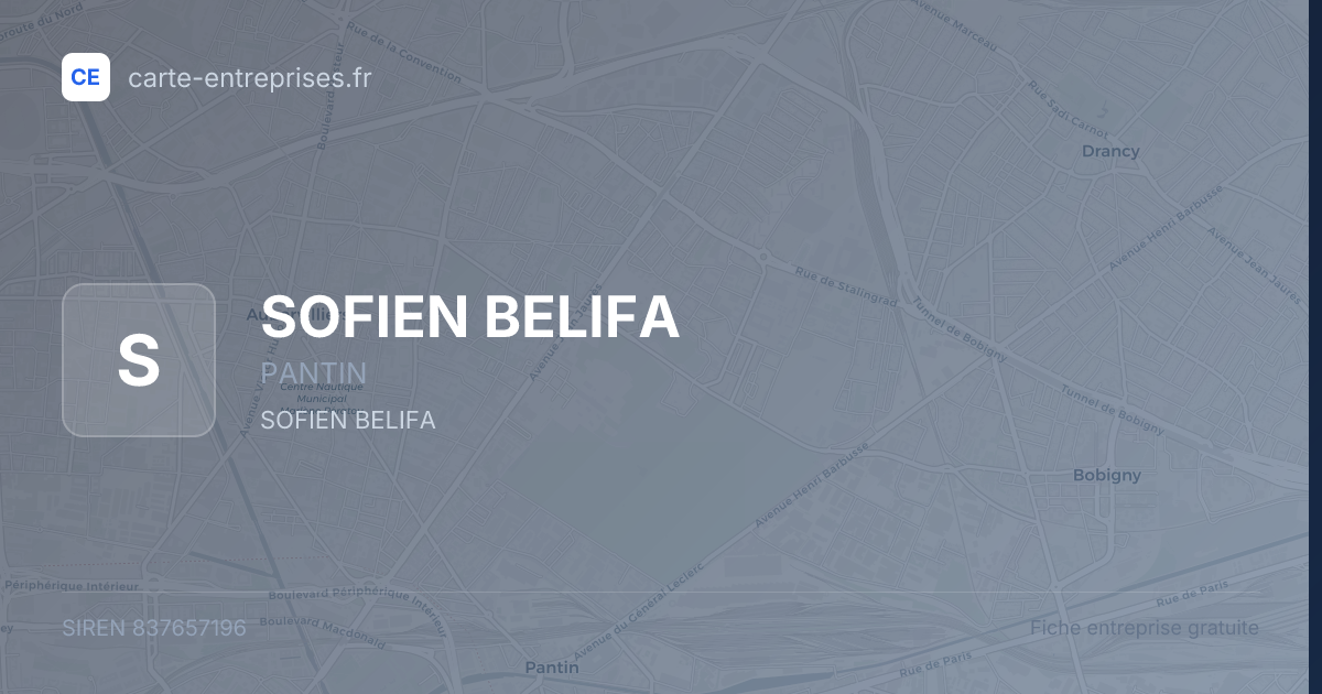 SOFIEN BELIFA — 837657196 — fiche entreprise