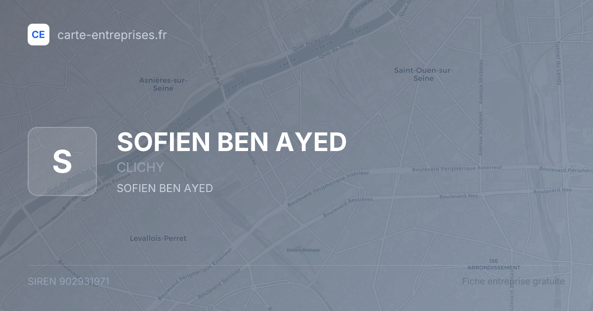 SOFIEN BEN AYED — 902931971 — fiche entreprise