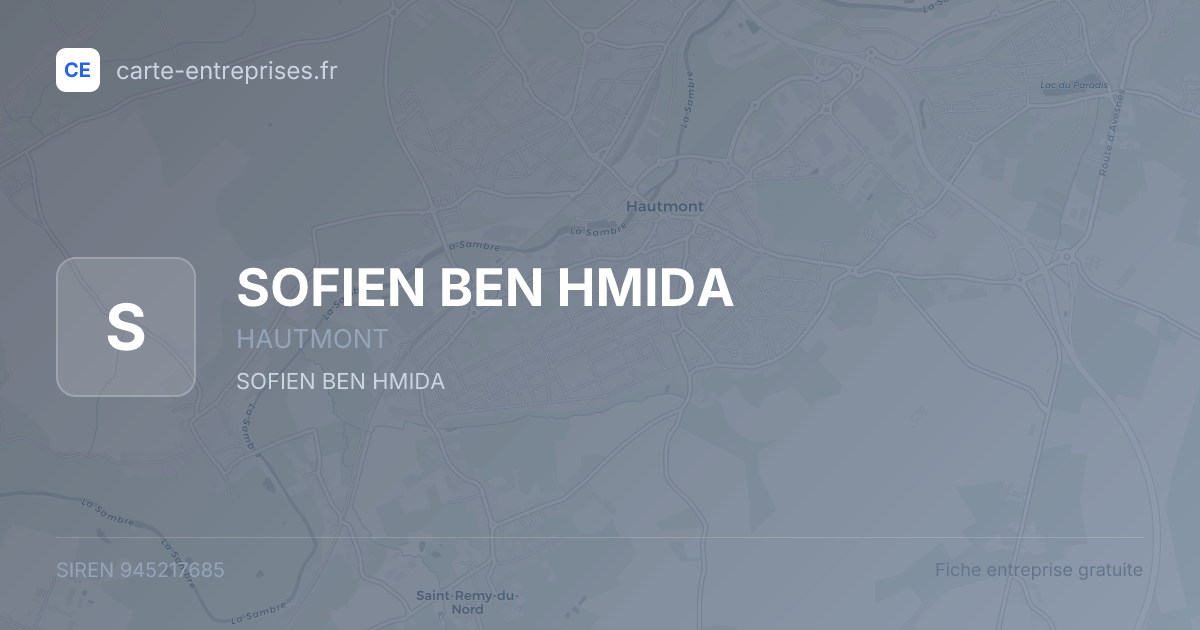 SOFIEN BEN HMIDA — 945217685 — fiche entreprise