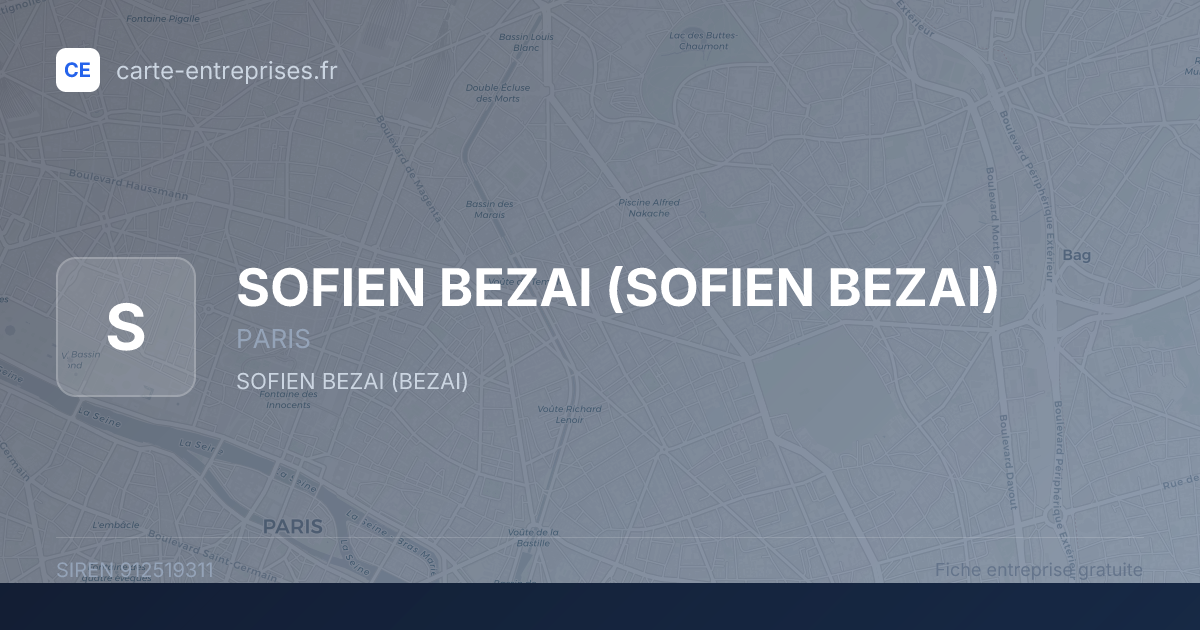 SOFIEN BEZAI — 912519311 — fiche entreprise