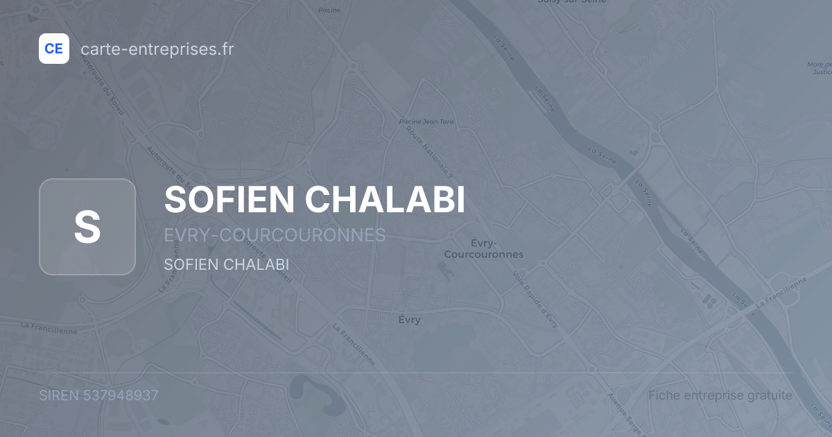 SOFIEN CHALABI — 537948937 — fiche entreprise