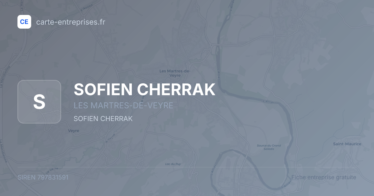 SOFIEN CHERRAK — 797831591 — fiche entreprise
