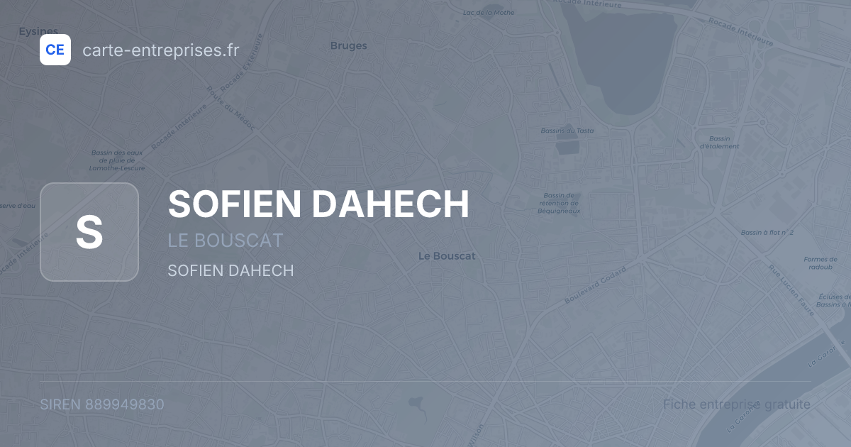 SOFIEN DAHECH — 889949830 — fiche entreprise
