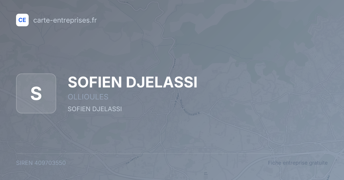 SOFIEN DJELASSI — 409703550 — fiche entreprise