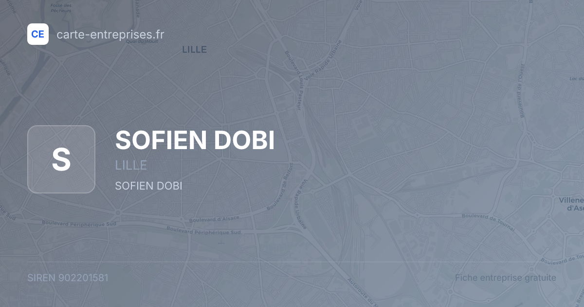 SOFIEN DOBI — 902201581 — fiche entreprise