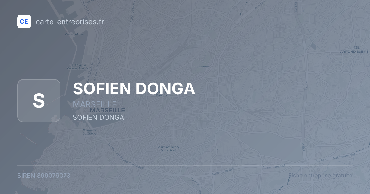 SOFIEN DONGA — 899079073 — fiche entreprise
