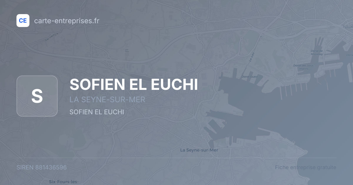 SOFIEN EL EUCHI — 881436596 — fiche entreprise