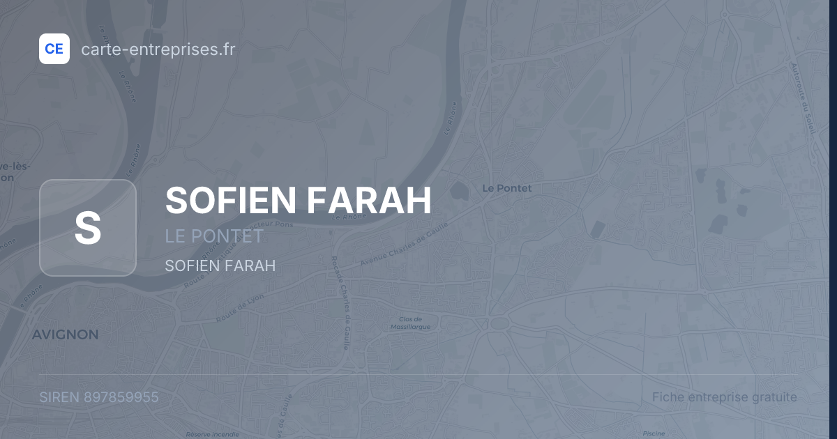 SOFIEN FARAH — 897859955 — fiche entreprise