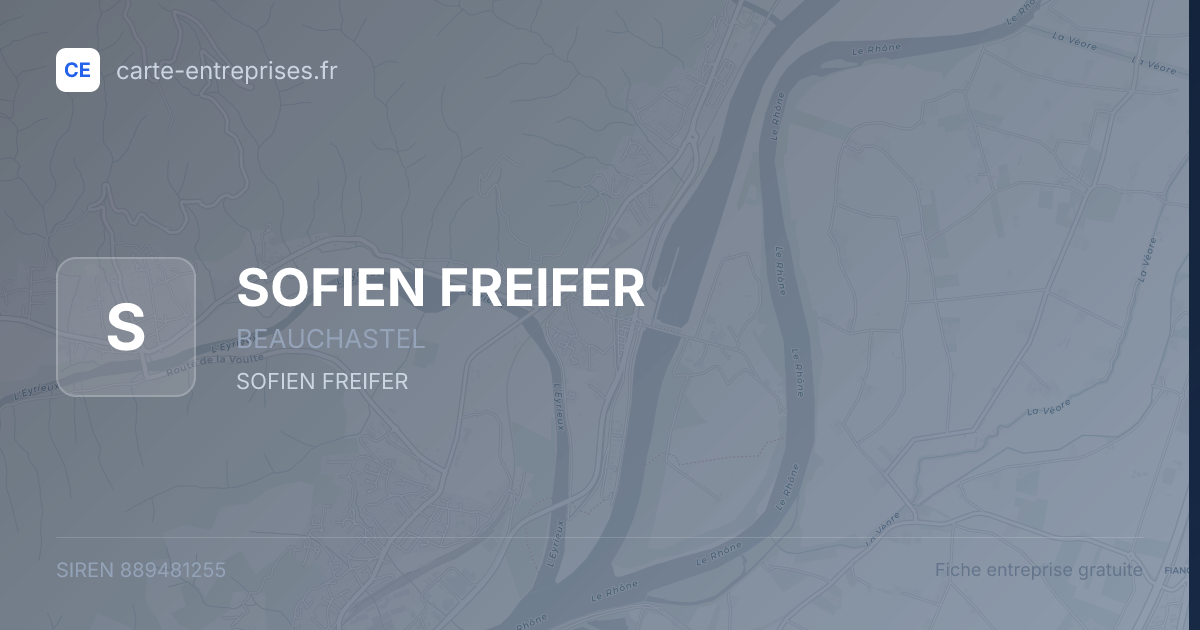 SOFIEN FREIFER — 889481255 — fiche entreprise
