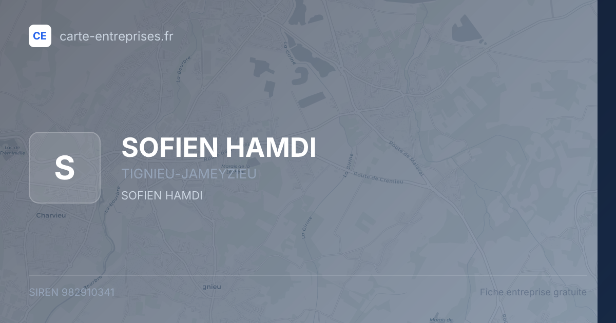 SOFIEN HAMDI — 982910341 — fiche entreprise