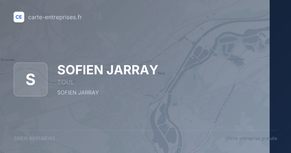 SOFIEN JARRAY — 899586143 — fiche entreprise