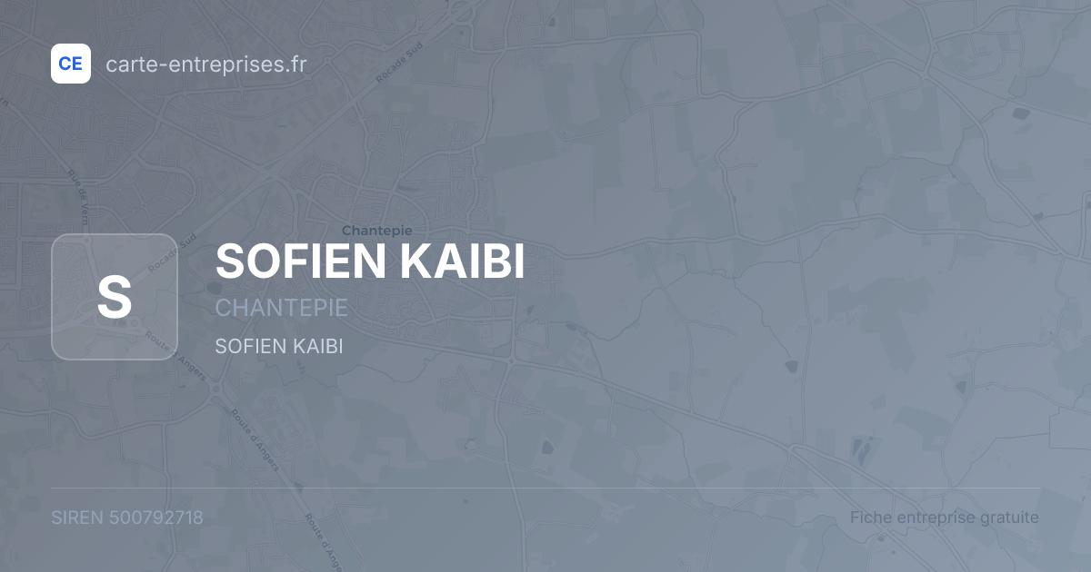 SOFIEN KAIBI — 500792718 — fiche entreprise