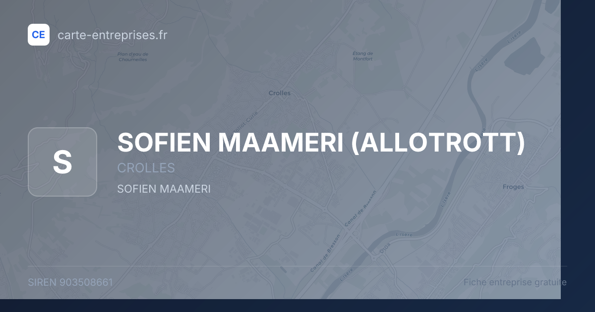 SOFIEN MAAMERI (ALLOTROTT) — 903508661 — fiche entreprise