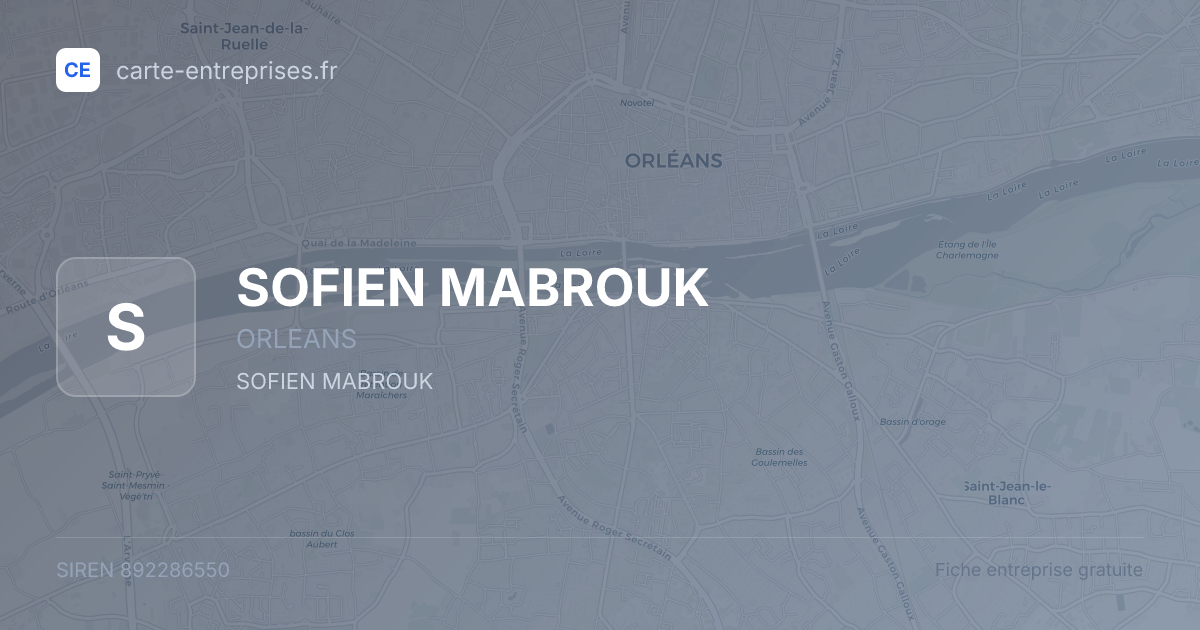 SOFIEN MABROUK — 892286550 — fiche entreprise