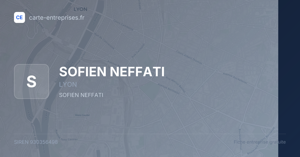 SOFIEN NEFFATI — 930356498 — fiche entreprise
