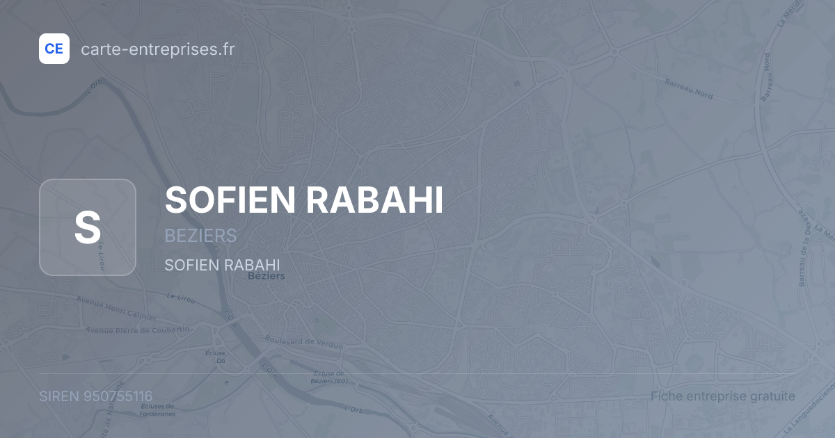 SOFIEN RABAHI — 950755116 — fiche entreprise