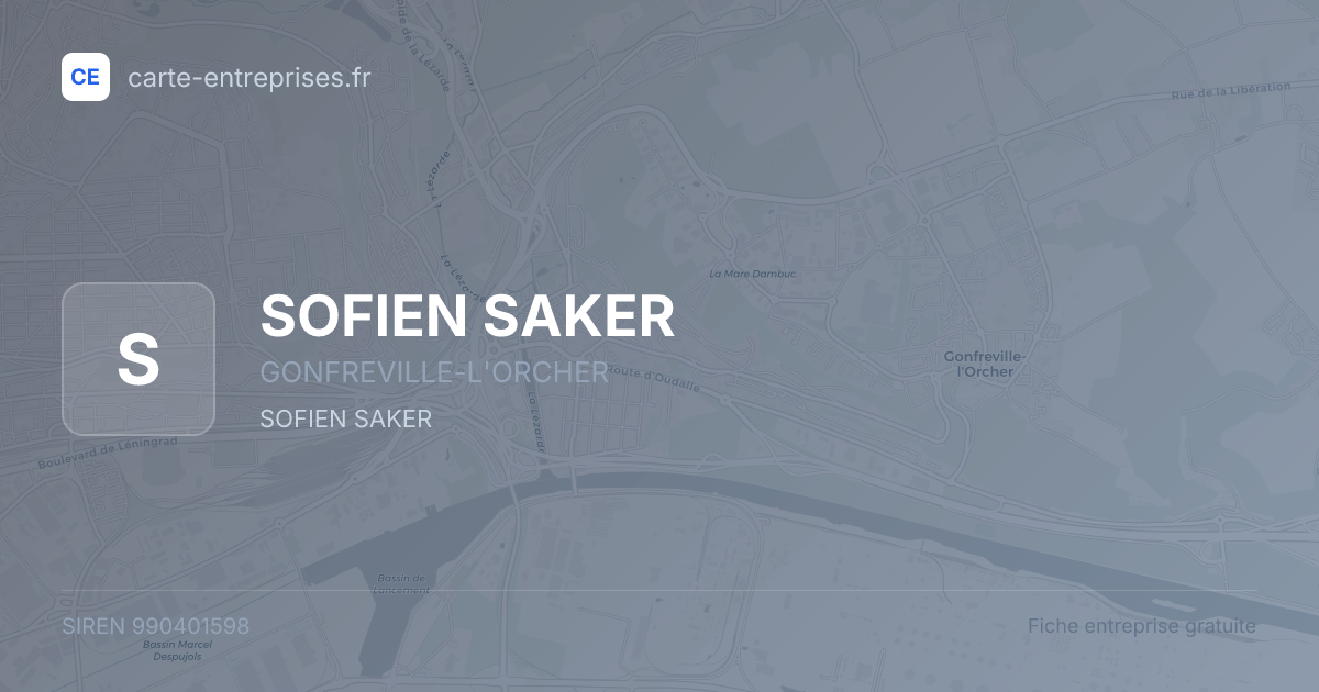 SOFIEN SAKER — 990401598 — fiche entreprise