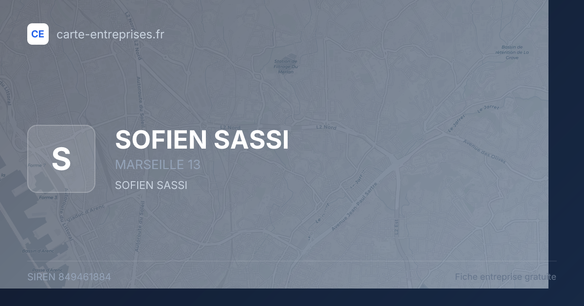 SOFIEN SASSI — 849461884 — fiche entreprise