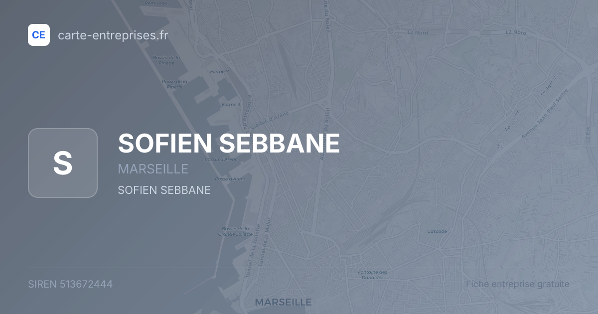 SOFIEN SEBBANE — 513672444 — fiche entreprise