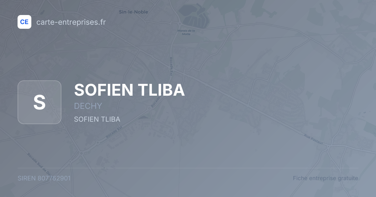 SOFIEN TLIBA — 807762901 — fiche entreprise