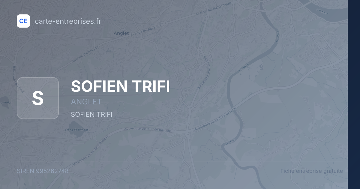 SOFIEN TRIFI — 995262748 — fiche entreprise