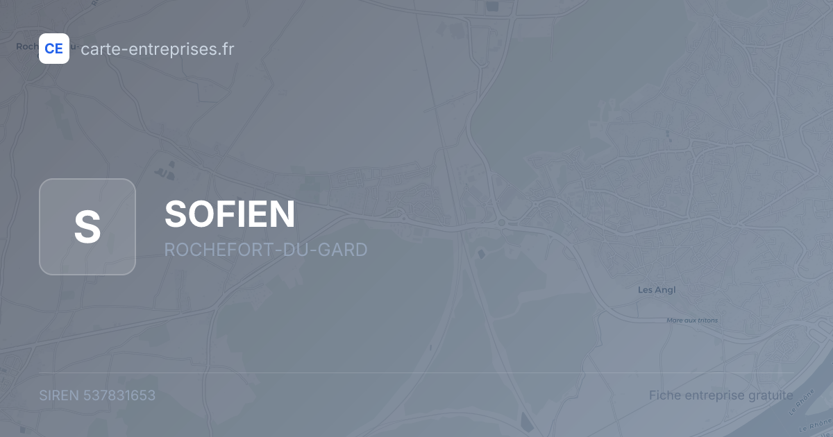 SOFIEN — 537831653 — fiche entreprise