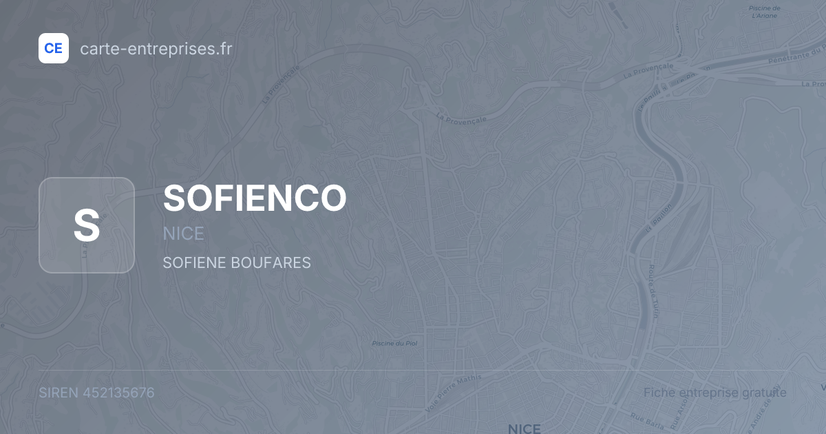SOFIENCO — 452135676 — fiche entreprise