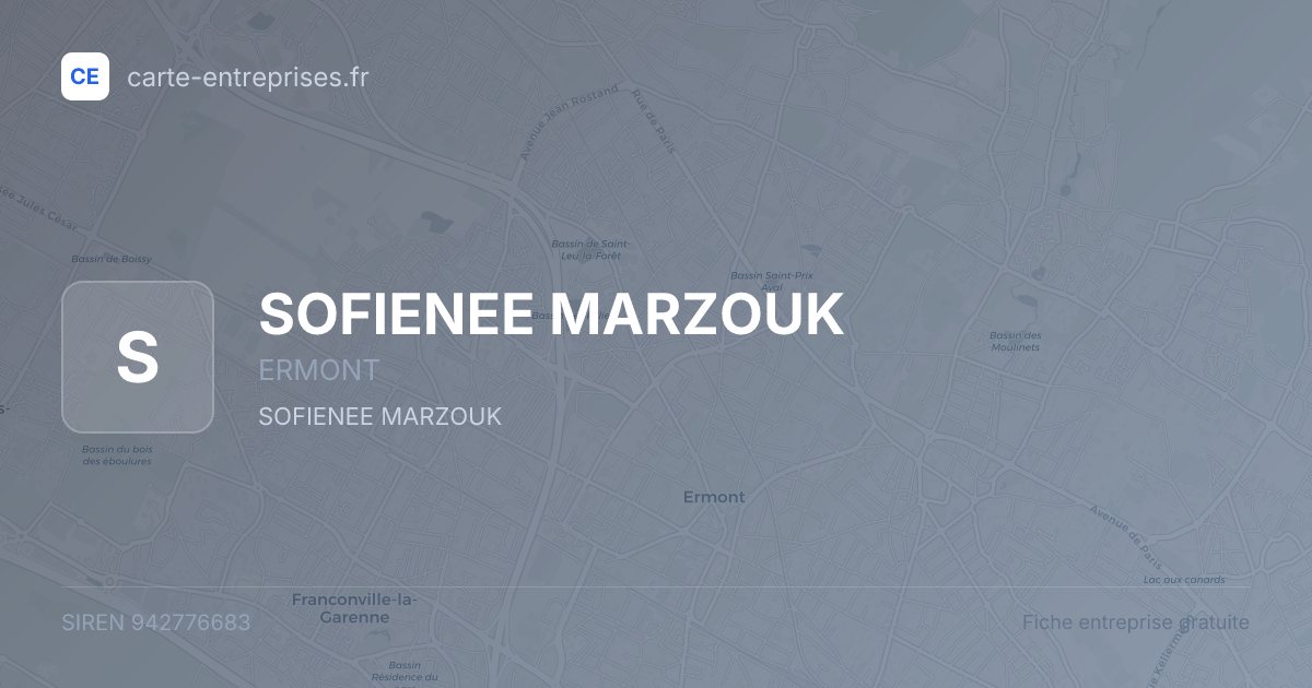 SOFIENEE MARZOUK — 942776683 — fiche entreprise