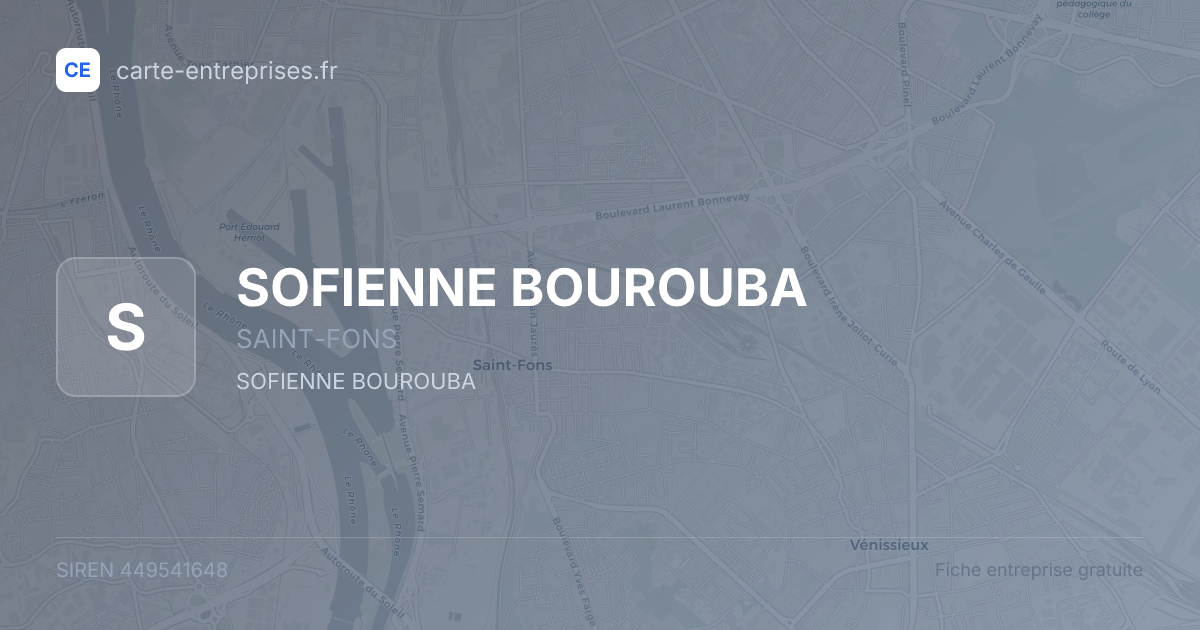 SOFIENNE BOUROUBA — 449541648 — fiche entreprise