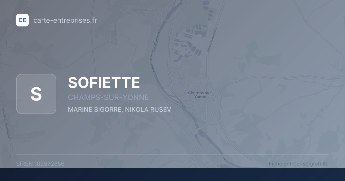 SOFIETTE — 102572856 — fiche entreprise