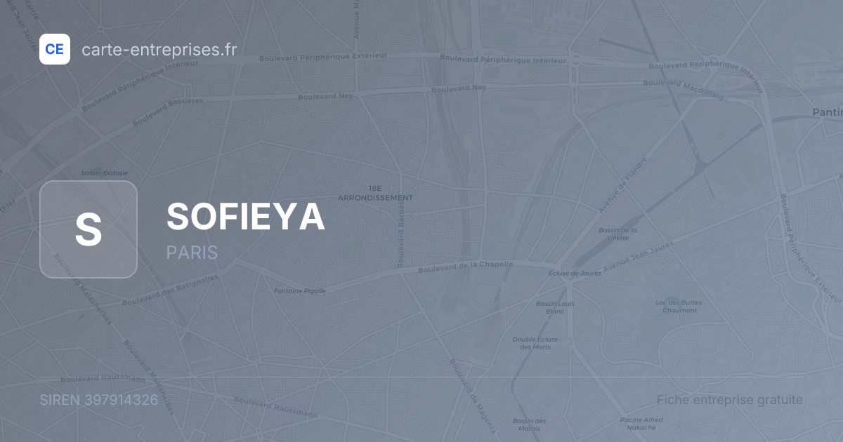 SOFIEYA — 397914326 — fiche entreprise