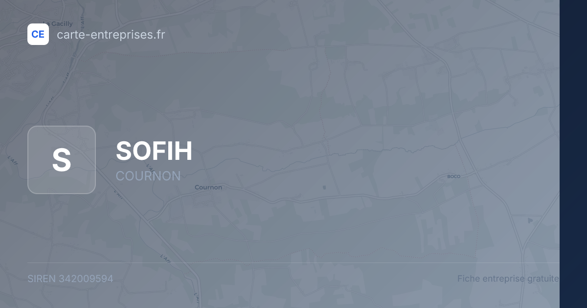 SOFIH — 342009594 — fiche entreprise