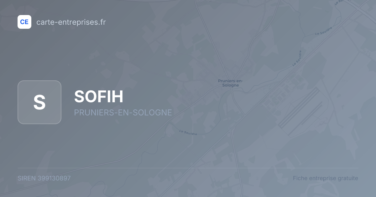 SOFIH — 399130897 — fiche entreprise